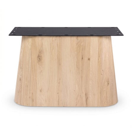 Pilaar tafelonderstel breed eiken - afmetingen: 45x90 cm of 55x113 cm - hoogte: 73 cm - brede pilaarpoot onderstel - gelijmd rustiek eikenhout - KD 8-12% Pilaar tafelonderstel breed eiken - afmetingen: 45x90 cm of 55x113 cm - hoogte: 73 cm - brede pilaarpoot onderstel - gelijmd rustiek eikenhout - KD 8-12%