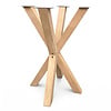 Dubbel kruis sta-/bartafel onderstel eiken - 8x8 cm - 70x70 cm - hoogte: 100 cm - dubbel X statafel onderstel - gelijmd rustiek eikenhout - KD 8-12%