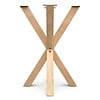 Dubbel kruis sta-/bartafel onderstel eiken - 8x8 cm - 70x70 cm - hoogte: 100 cm - dubbel X statafel onderstel - gelijmd rustiek eikenhout - KD 8-12%