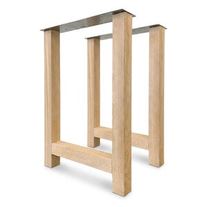 H-poten eiken - SET (2 stuks) - sta-/bartafel - 8x8 cm - rustiek - breedte: 71 cm H-poten eiken - SET (2 stuks) - sta-/bartafel - 8x8 cm - rustiek - breedte: 71 cm