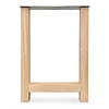 H tafelpoten eiken - per SET (2 stuks) - 8x8 cm - breedte: 71 cm - hoogte: 100 cm - statafel / bartafel H poot - gelijmd rustiek eikenhout - KD 8-12%