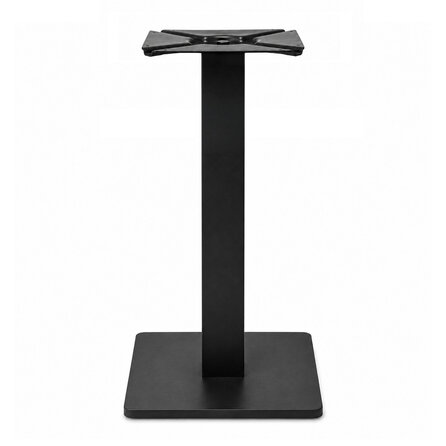 Horeca onderstel zwart - metaal - koker: 8x8 cm - voet: 38x38 cm - hoogte: 71 cm - meerdelig stalen onderstel met zwarte coating - RAL 9005 Horeca onderstel zwart - metaal - koker: 8x8 cm - voet: 38x38 cm - hoogte: 71 cm - meerdelig stalen onderstel met zwarte coating - RAL 9005