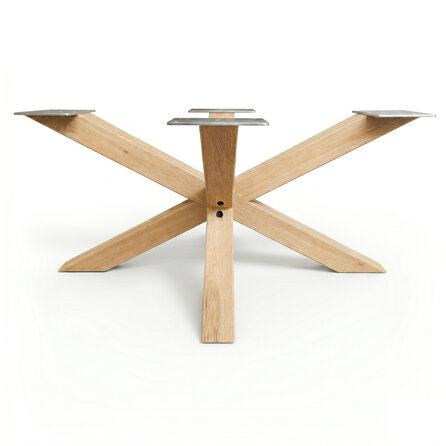 Matrix salontafel onderstel eiken - 6x6 cm - 60x90 cm - hoogte: 36,5 cm - spinnenpoot salontafel onderstel - rustiek eikenhout (B/C) - KD 8-12%