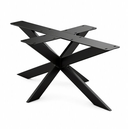 Matrix salontafel onderstel zwart - metaal - 6x2 cm - 60x90 cm - hoogte: 40 cm - stalen spinnenpoot salontafel onderstel met zwarte coating - RAL 9005