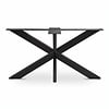 Matrix salontafel onderstel zwart - metaal - 6x2 cm - 60x90 cm - hoogte: 40 cm - stalen spinnenpoot salontafel onderstel met zwarte coating - RAL 9005