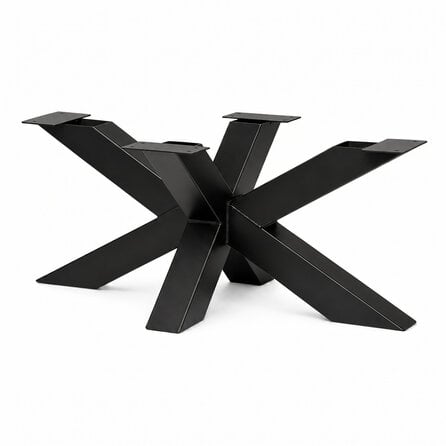 Matrix salontafel onderstel zwart - metaal - 6x6 cm - 60x90 cm - hoogte: 40 cm - stalen spinnenpoot salontafel onderstel met zwarte coating - RAL 9005