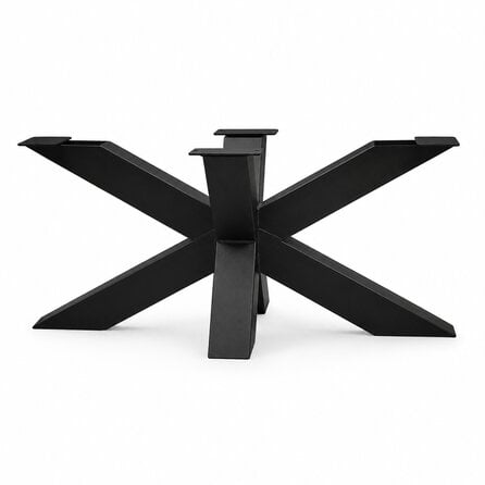 Matrix salontafel onderstel zwart - metaal - 6x6 cm - 60x90 cm - hoogte: 40 cm - stalen spinnenpoot salontafel onderstel met zwarte coating - RAL 9005