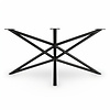 Matrix onderstel dubbel zwart - metaal - rond - 4,2 cm - 77x160 cm - hoogte: 73,5 cm - stalen spinnenpoot onderstel met zwarte coating - RAL 9005