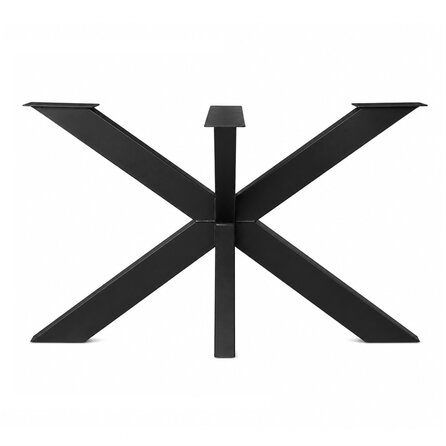 Matrix onderstel zwart - metaal - koker: 4x8 cm - 80x140 cm - hoogte: 73 cm - stalen spinnenpoot onderstel met zwarte coating - RAL 9005