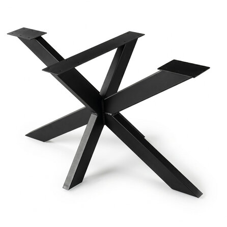 Matrix onderstel zwart - metaal - koker: 4x8 cm - 80x140 cm - hoogte: 73 cm - stalen spinnenpoot onderstel met zwarte coating - RAL 9005