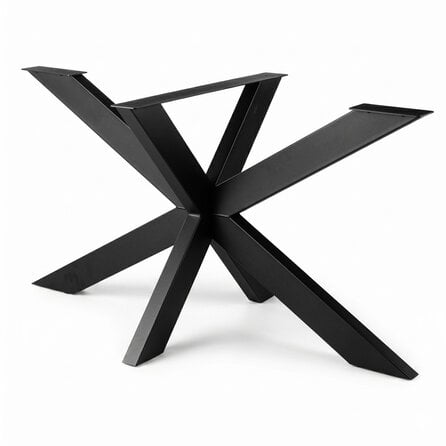 Matrix onderstel zwart - metaal - koker: 5x10 cm - diverse afmetingen - hoogte: 73 cm - stalen spinnenpoot onderstel met zwarte coating - RAL 9005