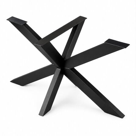 Matrix onderstel zwart - metaal - koker: 5x10 cm - diverse afmetingen - hoogte: 73 cm - stalen spinnenpoot onderstel met zwarte coating - RAL 9005