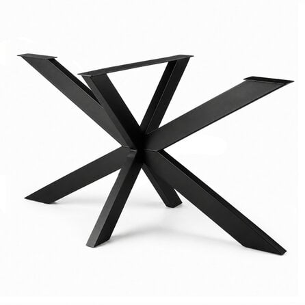 Matrix onderstel zwart - metaal - koker: 5x10 cm - diverse afmetingen - hoogte: 73 cm - stalen spinnenpoot onderstel met zwarte coating - RAL 9005