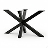 Matrix onderstel zwart - metaal - koker: 5x5 cm - 80x140 cm - hoogte: 72 cm - stalen spinnenpoot onderstel met zwarte coating - RAL 9005