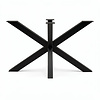 Matrix onderstel zwart - metaal - koker: 5x5 cm - 80x140 cm - hoogte: 72 cm - stalen spinnenpoot onderstel met zwarte coating - RAL 9005