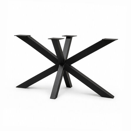 Matrix onderstel zwart - metaal - koker: 6x6 cm - diverse afmetingen - hoogte: 72 cm - stalen spinnenpoot onderstel met zwarte coating - RAL 9005
