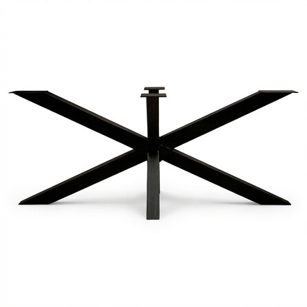 Matrix onderstel zwart - metaal - koker: 6x6 cm - diverse afmetingen - hoogte: 72 cm - stalen spinnenpoot onderstel met zwarte coating - RAL 9005
