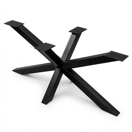 Matrix onderstel zwart - metaal - koker: 6x6 cm - diverse afmetingen - hoogte: 72 cm - stalen spinnenpoot onderstel met zwarte coating - RAL 9005