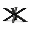 Matrix onderstel zwart - metaal - koker: 8x8 cm - diverse afmetingen - hoogte: 72 cm - stalen spinnenpoot onderstel met zwarte coating - RAL 9005