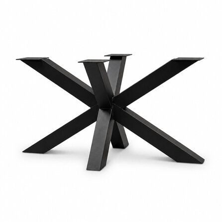 Matrix onderstel zwart - metaal - koker: 8x8 cm - diverse afmetingen - hoogte: 72 cm - stalen spinnenpoot onderstel met zwarte coating - RAL 9005