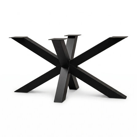 Matrix onderstel zwart - metaal - koker: 8x8 cm - diverse afmetingen - hoogte: 72 cm - stalen spinnenpoot onderstel met zwarte coating - RAL 9005