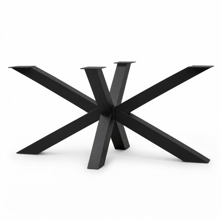 Matrix onderstel zwart - metaal - koker: 8x8 cm - diverse afmetingen - hoogte: 72 cm - stalen spinnenpoot onderstel met zwarte coating - RAL 9005