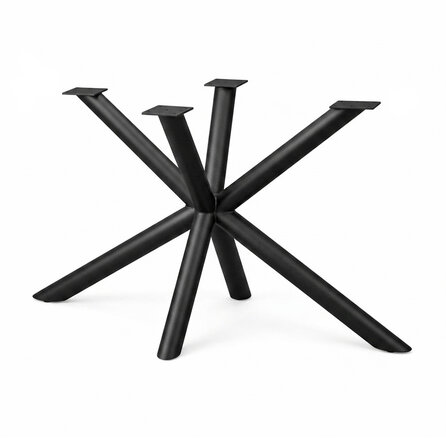 Matrix onderstel zwart - metaal - rond - 7,6 cm - 74x150 cm - hoogte: 73 cm - stalen spinnenpoot onderstel met zwarte coating - RAL 9005
