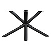 Matrix onderstel zwart - metaal - rond - 7,6 cm - 74x150 cm - hoogte: 73 cm - stalen spinnenpoot onderstel met zwarte coating - RAL 9005