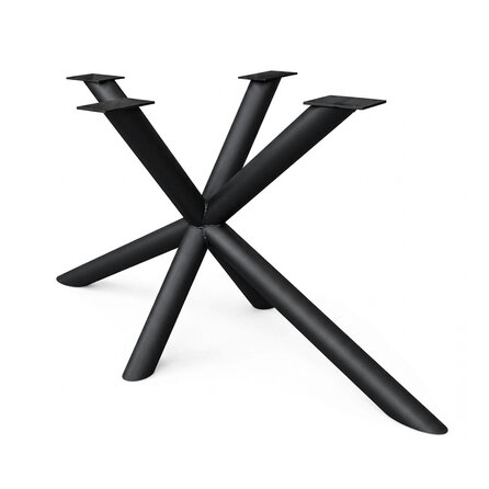 Matrix onderstel zwart - metaal - rond - 7,6 cm - 74x150 cm - hoogte: 73 cm - stalen spinnenpoot onderstel met zwarte coating - RAL 9005
