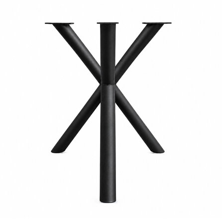 Matrix onderstel zwart - metaal - rond - 7,6 cm - 74x150 cm - hoogte: 73 cm - stalen spinnenpoot onderstel met zwarte coating - RAL 9005