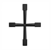 Matrix onderstel zwart - metaal - rond - 7,6 cm - 74x150 cm - hoogte: 73 cm - stalen spinnenpoot onderstel met zwarte coating - RAL 9005