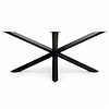 Matrix onderstel zwart - metaal - twist - koker: 6x6 cm - 78x180 cm - hoogte: 72 cm - stalen spinnenpoot onderstel met zwarte coating - RAL 9005