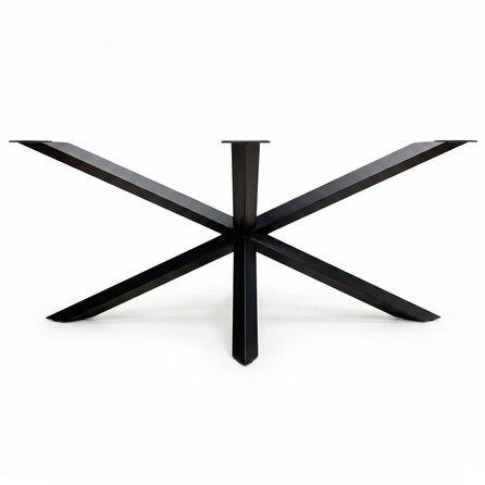 Matrix onderstel zwart - metaal - twist - koker: 6x6 cm - 78x180 cm - hoogte: 72 cm - stalen spinnenpoot onderstel met zwarte coating - RAL 9005
