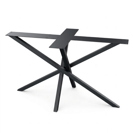Mikado matrix onderstel zwart - metaal - koker: 4x4 cm - diverse afmetingen - hoogte: 73 cm - stalen mikado poot met zwarte coating - RAL 9005