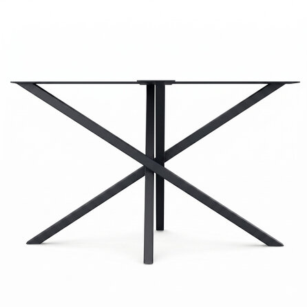 Mikado matrix onderstel zwart - metaal - koker: 4x4 cm - diverse afmetingen - hoogte: 73 cm - stalen mikado poot met zwarte coating - RAL 9005