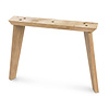 N tafelpoten schuin eiken - per SET (2 stuks) - metaal - 4x7-13 cm - breedte: 80 cm - hoogte: 73 cm - tapse eiken N-poot - rustiek eikenhout (B/C) - KD 8-12%