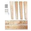 N tafelpoten schuin eiken - per SET (2 stuks) - metaal - 4x7-13 cm - breedte: 80 cm - hoogte: 73 cm - tapse eiken N-poot - rustiek eikenhout (B/C) - KD 8-12%