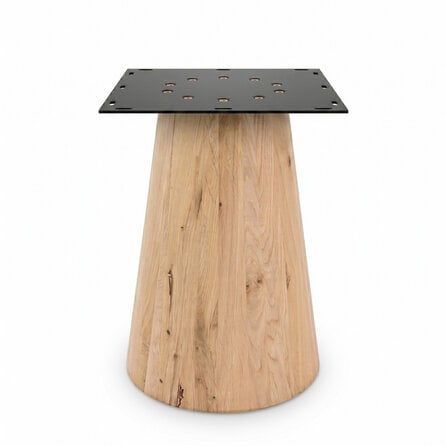 Pilaar onderstel eiken - diameter: 25-45 cm of 45-65 cm - hoogte: 74 cm - pilaarpoot onderstel - gelijmd rustiek eikenhout - KD 8-12% Pilaar onderstel eiken - diameter: 25-45 cm of 45-65 cm - hoogte: 74 cm - pilaarpoot onderstel - gelijmd rustiek eikenhout - KD 8-12%