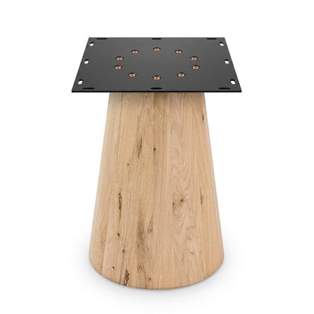 Pilaar onderstel eiken - diameter: 25-45 cm of 45-65 cm - hoogte: 74 cm - pilaarpoot onderstel - gelijmd rustiek eikenhout - KD 8-12% Pilaar onderstel eiken - diameter: 25-45 cm of 45-65 cm - hoogte: 74 cm - pilaarpoot onderstel - gelijmd rustiek eikenhout - KD 8-12%