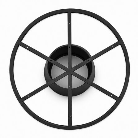 Pilaar onderstel zwart - metaal - 65 cm - hoogte: 74 cm - met frame van 100, 120 of 140 cm - stalen kolom/kegel/cone poot met zwarte coating - RAL 9005 Pilaar onderstel zwart - metaal - 65 cm - hoogte: 74 cm - met frame van 100, 120 of 140 cm - stalen kolom/kegel/cone poot met zwarte coating - RAL 9005
