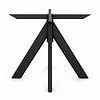Pyramide poot / tafelonderstel zwart - metaal - 4x10 cm - 90x90 cm - hoogte: 73 cm - stalen viervoet tafelonderstel met zwarte coating - RAL 9005 Pyramide poot / tafelonderstel zwart - metaal - 4x10 cm - 90x90 cm - hoogte: 73 cm - stalen viervoet tafelonderstel met zwarte coating - RAL 9005