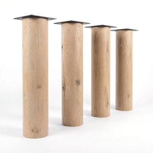 Ronde tafelpoten eiken - SET (4 stuks) - diameter: 12 cm - rustiek - hoogte: 72,5 cm Ronde tafelpoten eiken - SET (4 stuks) - diameter: 12 cm - rustiek - hoogte: 72,5 cm