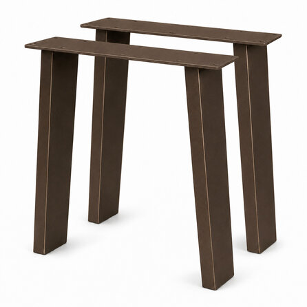 N Tafelpoten schuin in diverse kleuren - per SET (2 stuks) - metaal - 4x10 cm - breedte: 76 cm - hoogte: 72 cm - stalen N poot met hoogwaardige coating N Tafelpoten schuin in diverse kleuren - per SET (2 stuks) - metaal - 4x10 cm - breedte: 76 cm - hoogte: 72 cm - stalen N poot met hoogwaardige coating