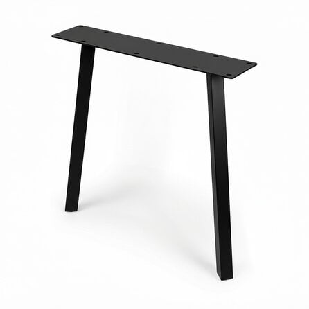 Tafelpoten schuin zwart - per SET (2 stuks) - metaal - 4x4 cm - breedte: 76 cm - hoogte: 72 cm - stalen tafelpoot met zwarte coating - RAL 9005 Tafelpoten schuin zwart - per SET (2 stuks) - metaal - 4x4 cm - breedte: 76 cm - hoogte: 72 cm - stalen tafelpoot met zwarte coating - RAL 9005