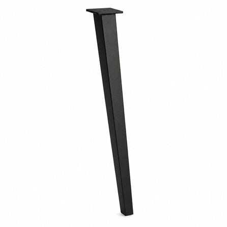 Tapse tafelpoten zwart - per SET (4 stuks) - metaal - 3x4-7 cm - 72 cm hoog - stalen tafelpoot met zwarte coating - RAL 9005 Tapse tafelpoten zwart - per SET (4 stuks) - metaal - 3x4-7 cm - 72 cm hoog - stalen tafelpoot met zwarte coating - RAL 9005