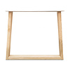 Trapeze tafelpoten eiken - per SET (2 stuks) - 4x8 cm - breedte: 90 cm - hoogte: 72 cm - trapezium poot - gelijmd rustiek eikenhout - KD 8-12%