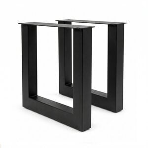 U-bankpoten zwart - SET (2 stuks) - metaal - 6x6 cm U-bankpoten zwart - SET (2 stuks) - metaal - 6x6 cm