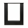 U bankpoten zwart - per SET (2 stuks) - metaal - 6x6 cm - breedte: 36 of 38 cm - stalen U poten bankje - met zwarte coating - RAL 9005