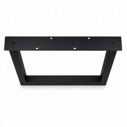 U salontafelpoten zwart - per SET (2 stuks) - metaal - 2,5x5 cm - breedte: 54 cm - hoogte: 37,5 cm - stalen U salontafel poot met zwarte coating - RAL 9005