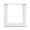 U tafelpoten wit - per SET (2 stuks) - metaal - 10x10 cm - breedte: 76 cm - hoogte: 72 cm - stalen U poot met witte coating - RAL 9016